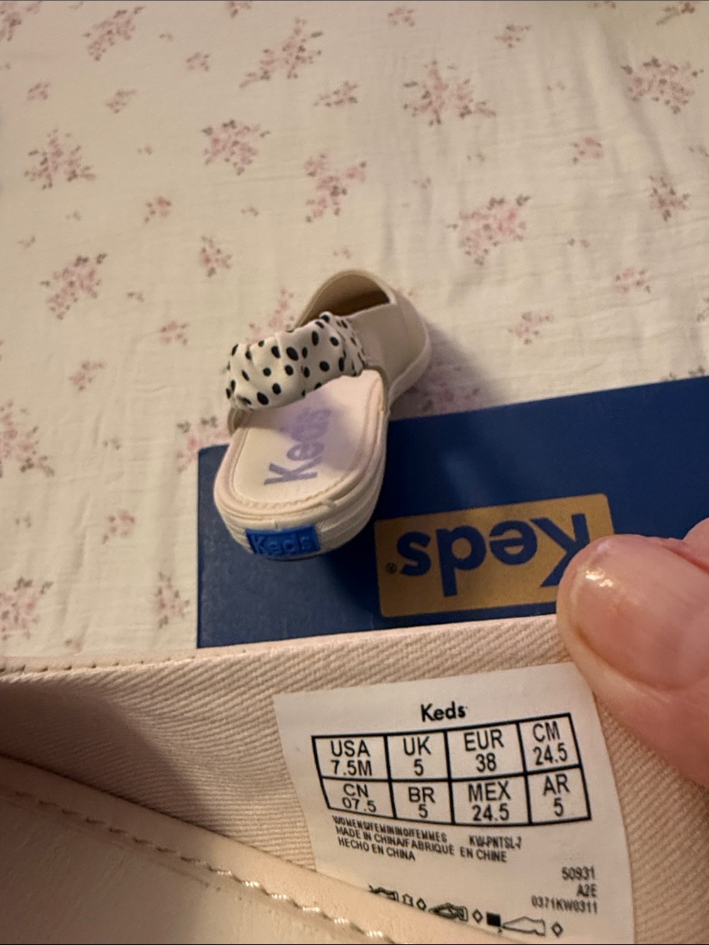 Keds Soft Blush Slingback Flats with Dalmatian-Print Elastic - Picture 3 of 5
